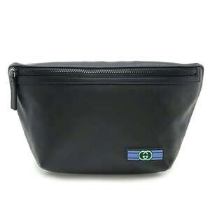 GUCCI Black Leather Fanny Pack